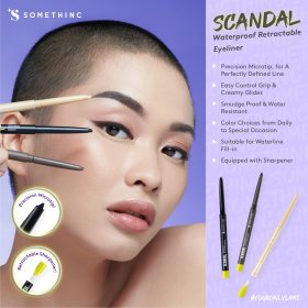 SCANDAL Waterproof Retractable Eyeliner - Dark Choco